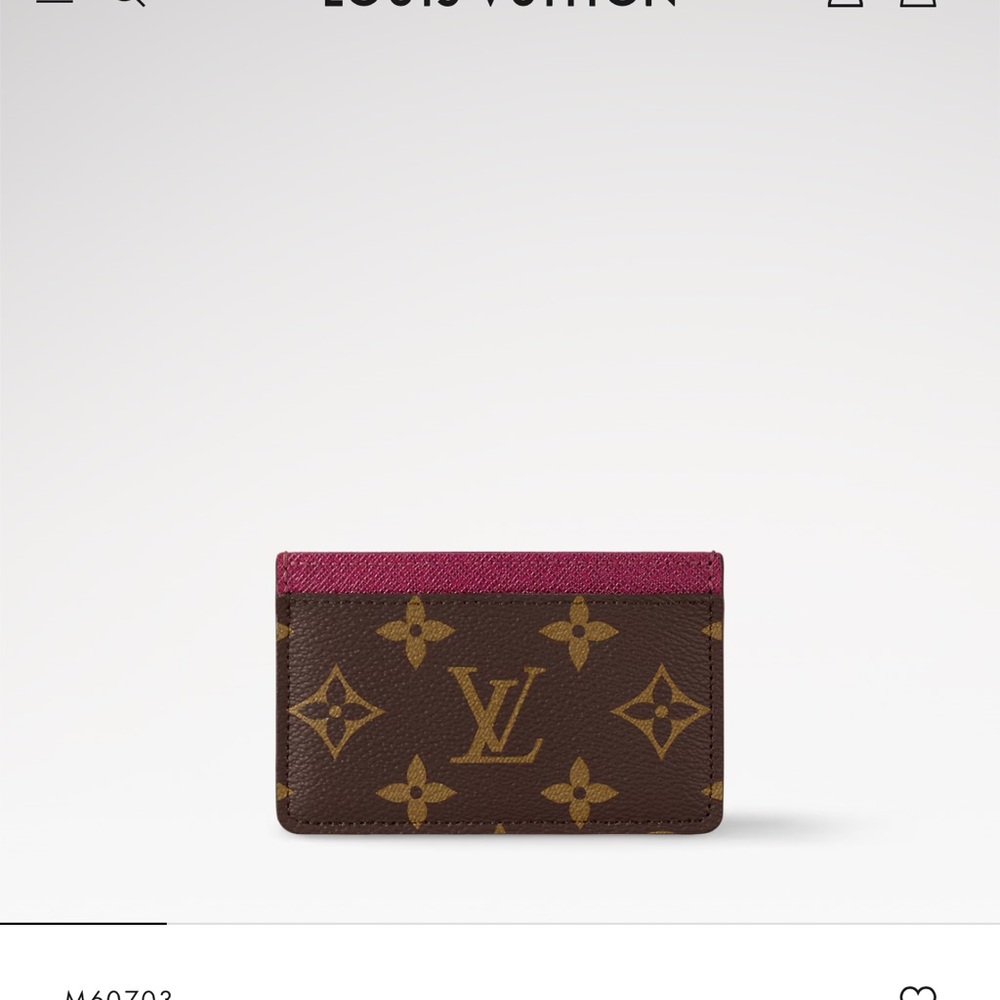 Louis Vuitton Monogram Brown and Pink Card Holder